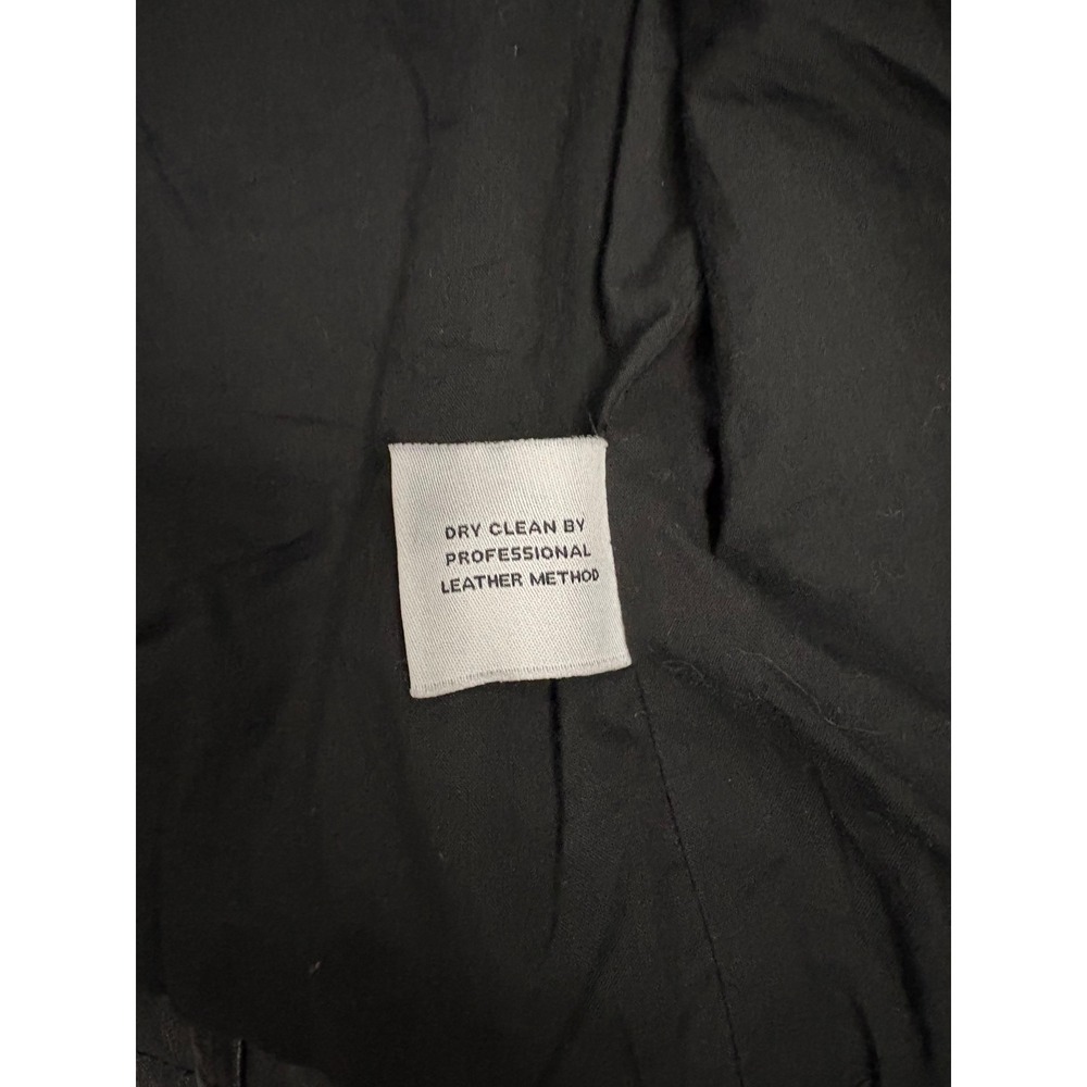 Walter Baker WB30133 Lamb Leather Moto Jacket S Black Biker Asymmetrical Zip - Picture 5 of 8